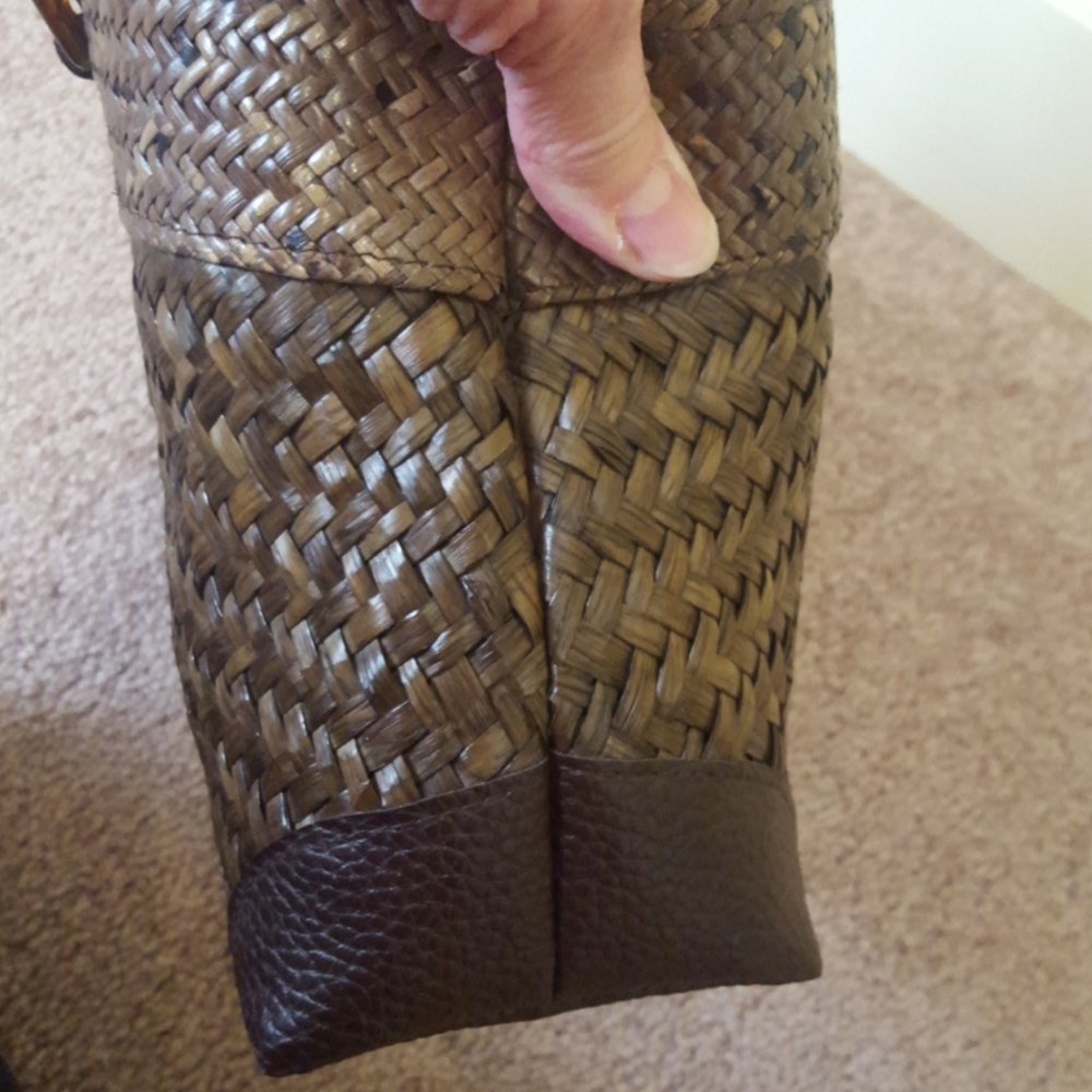 Woven purse with lining from Thailand, NWOT - Picture 8 of 10